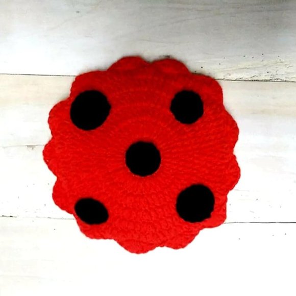 Newborn Photography Props Lady Bug Insect Design Knitted Accessories - Picture 7 of 8